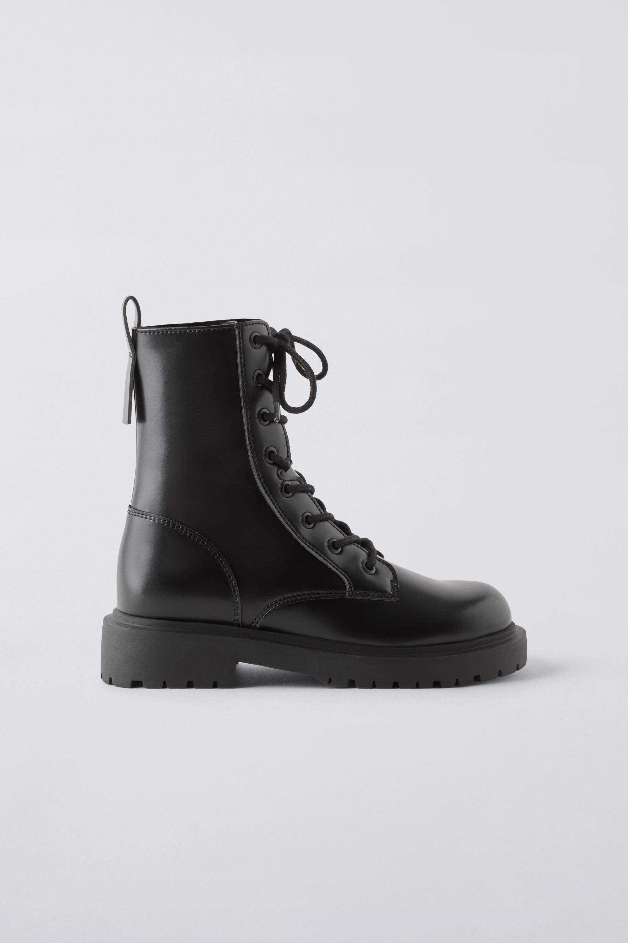 BOTTINES A LACETS Noir ZARA France