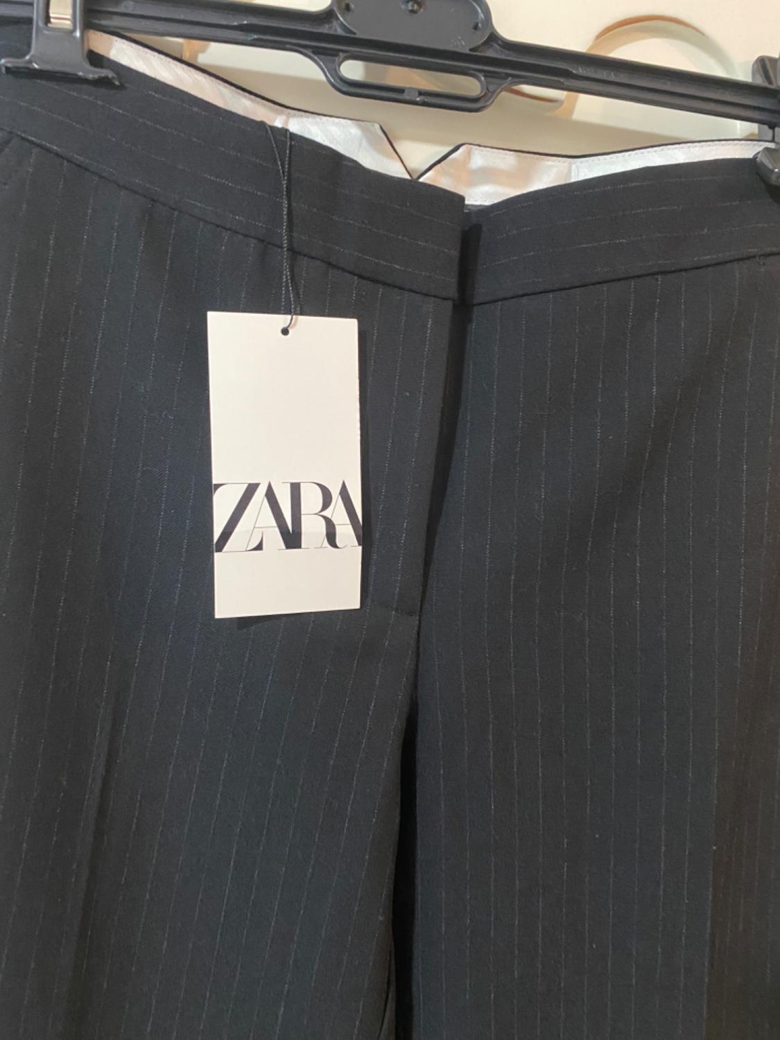 PINSTRIPE STRAIGHT LEG TROUSERS - Image 3