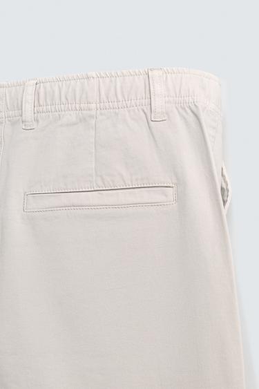 STRAIGHT-LEG TWILL TROUSERS - Stone by Zara - Image 8