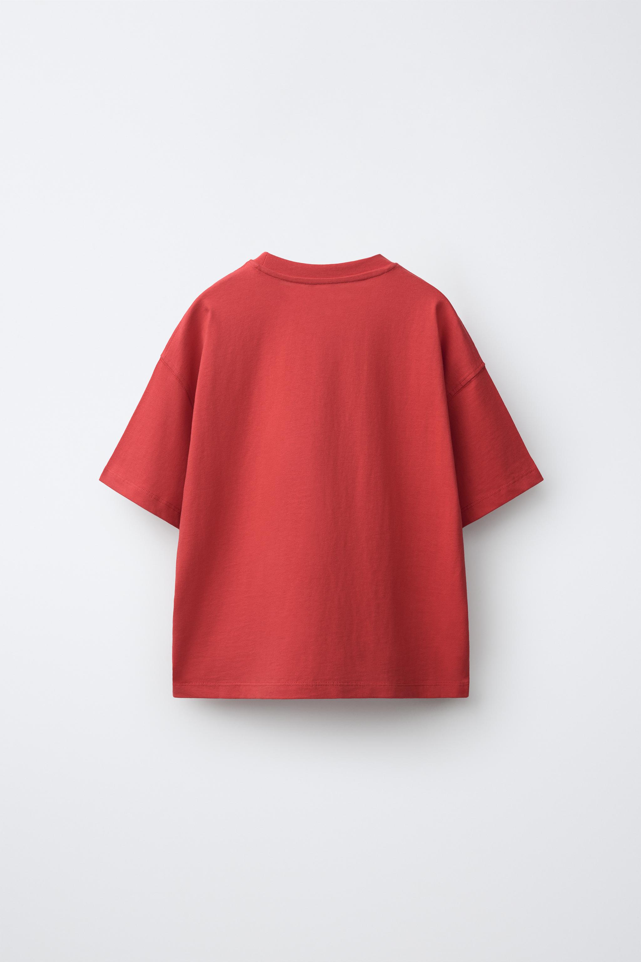 GRAFFITI PRINT T-SHIRT — Red