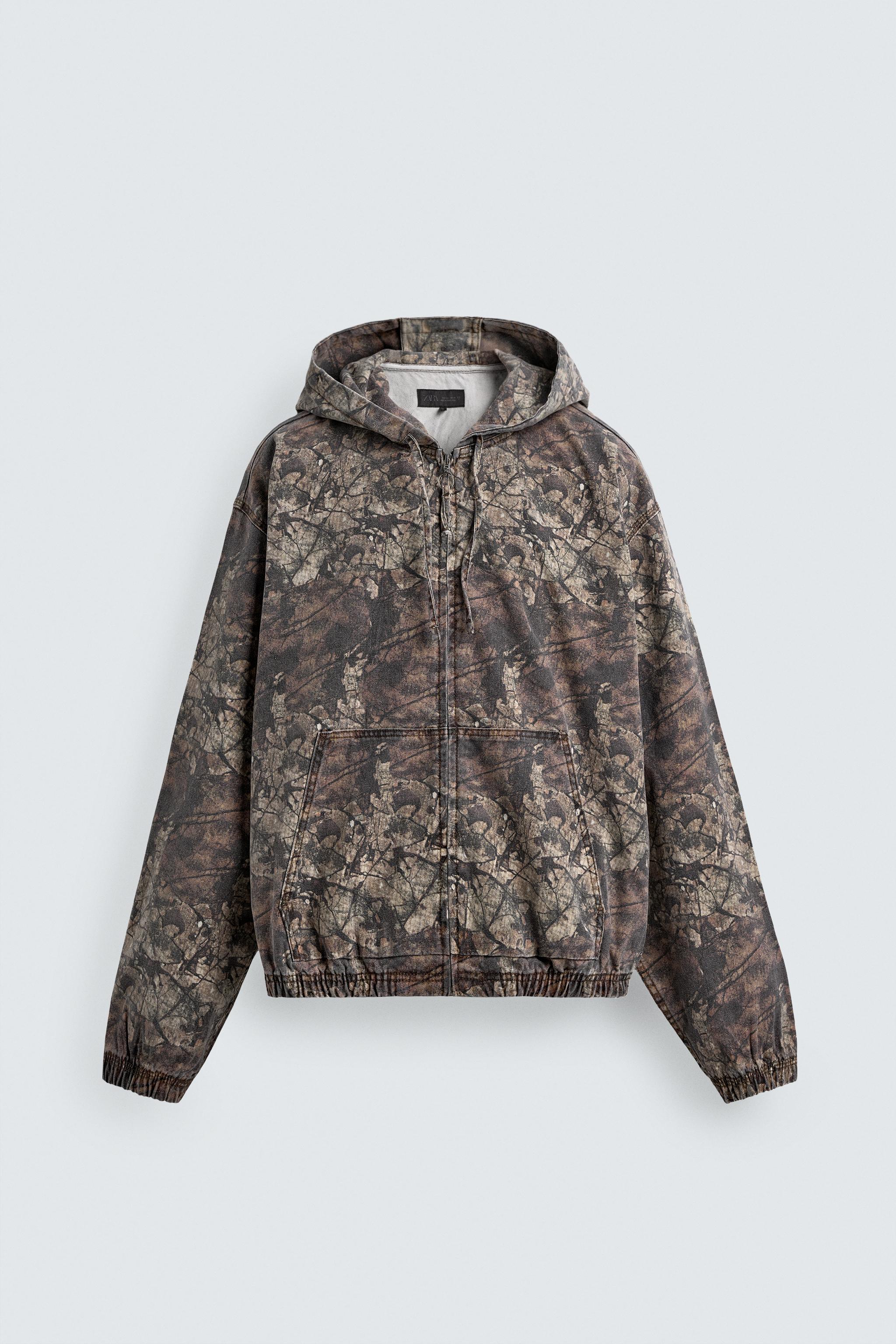 co★ ABSTRACT PRINT HOODED JACKET - Printed | ZARA Canada