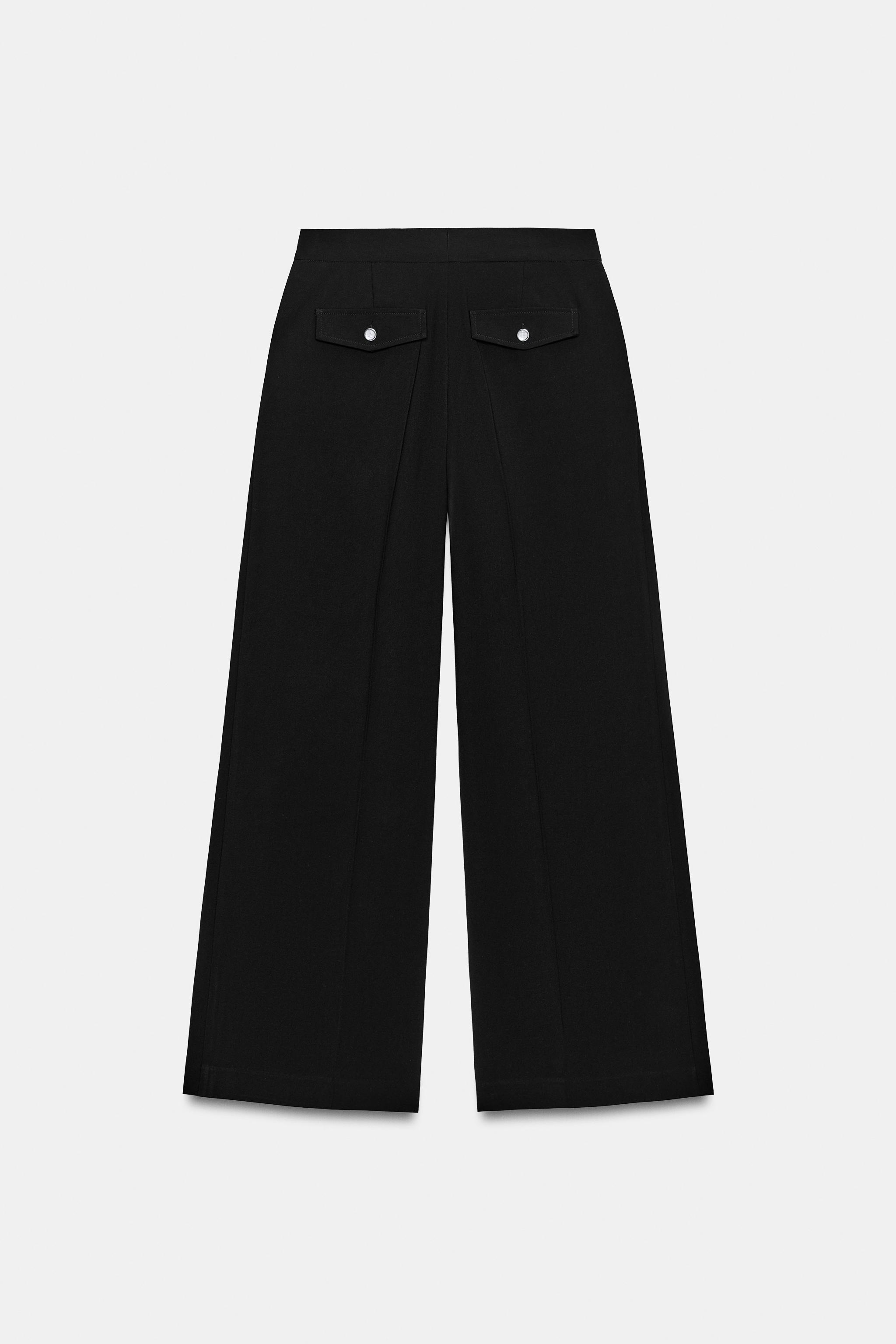 Zara Pensli Geniş Paça Pantolon görsel 5