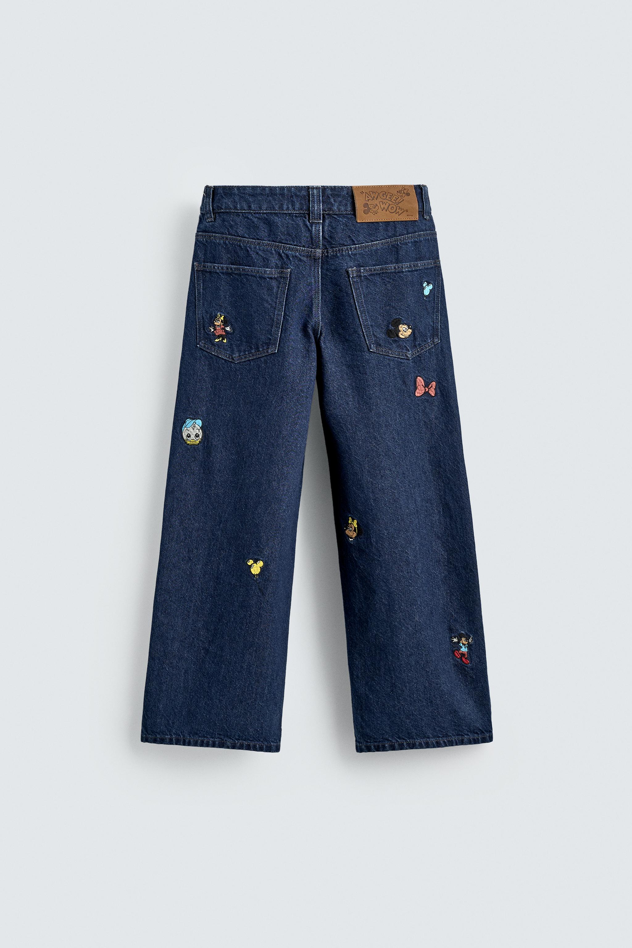 パンツ SWAGGER back embroidery denim Embroidered Denim Jeans: Low Rise, Boot-cut, Stretch - Size