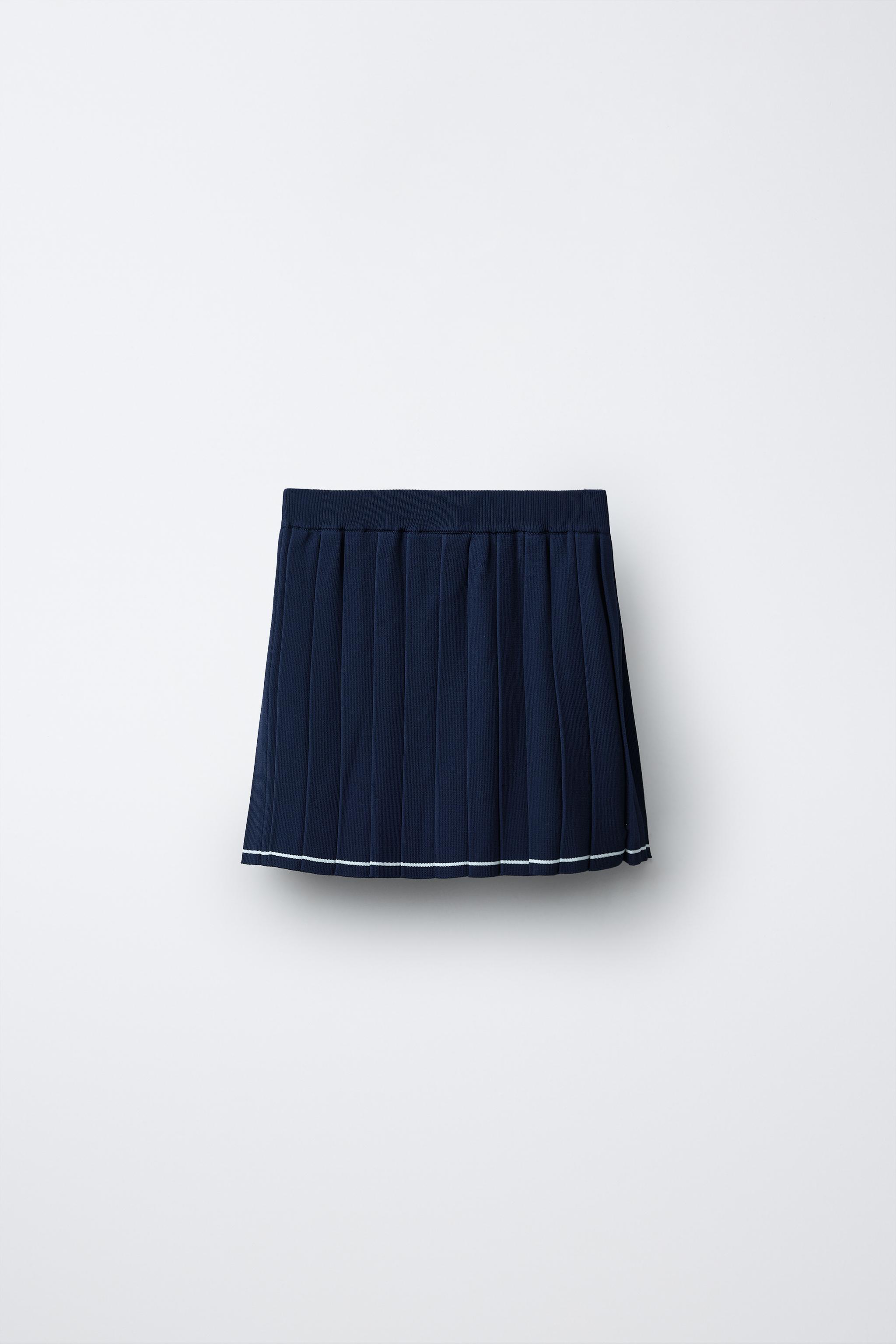 PENN © BOX PLEAT SKIRT - Dark navy | ZARA UAE - Dubai/Sharjah
