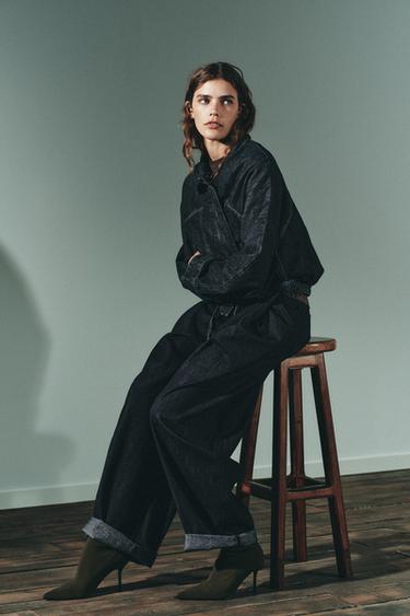 BOTTINES EN TISSU - Gris de Zara