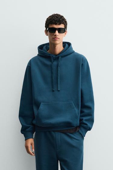 BASIC HEAVYWEIGHT HOODIE - Duck blue by Zara