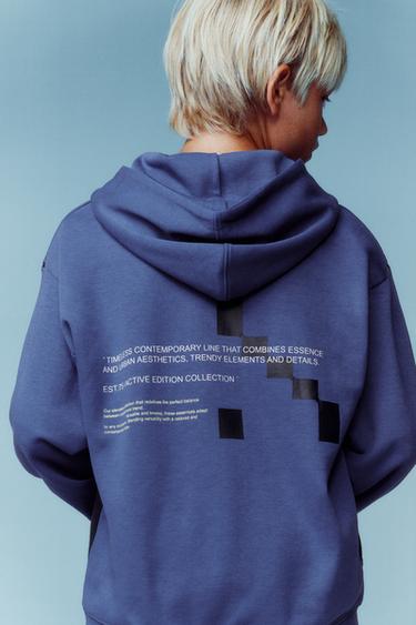 سويت شيرت SPORTY COLOR BLOCK - خبازي فاتح الخاص بـ Zara