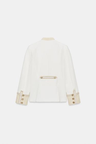 VESTE À BRANDEBOURGS ZW COLLECTION - Blanc de Zara - Image 10