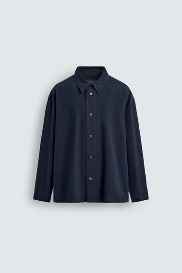 CAMISA RELAXED FIT CUADROS - Azul de Zara