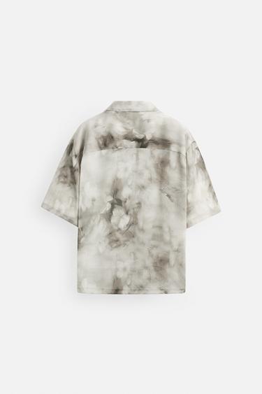CHEMISE À IMPRIMÉ FLORAL - Gris de Zara - Image 8