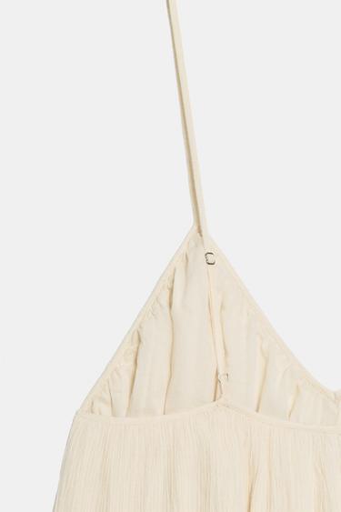 COMBINAISON LONGUE À BRETELLES TEXTURÉE - Pierre de Zara - Image 6