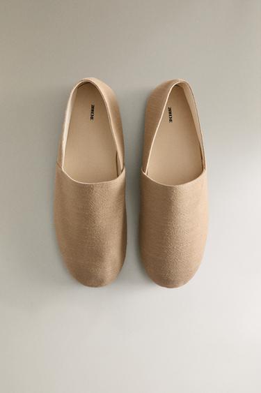 FABRIC BABOUCHE SLIPPERS - Taupe Grey by Zara - Image 2