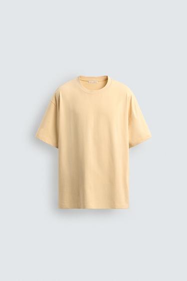 BASIC HEAVY WEIGHT T-SHIRT - Light yellow by Zara