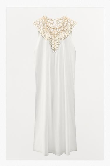 LIMITED EDITION COMBINATION COTTON DRESS - White by Zara