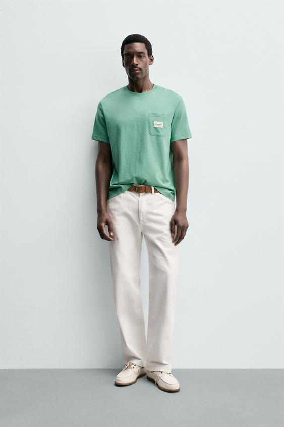 REGULAR FIT PATCH POCKET T-SHIRT from Zara - $39.90