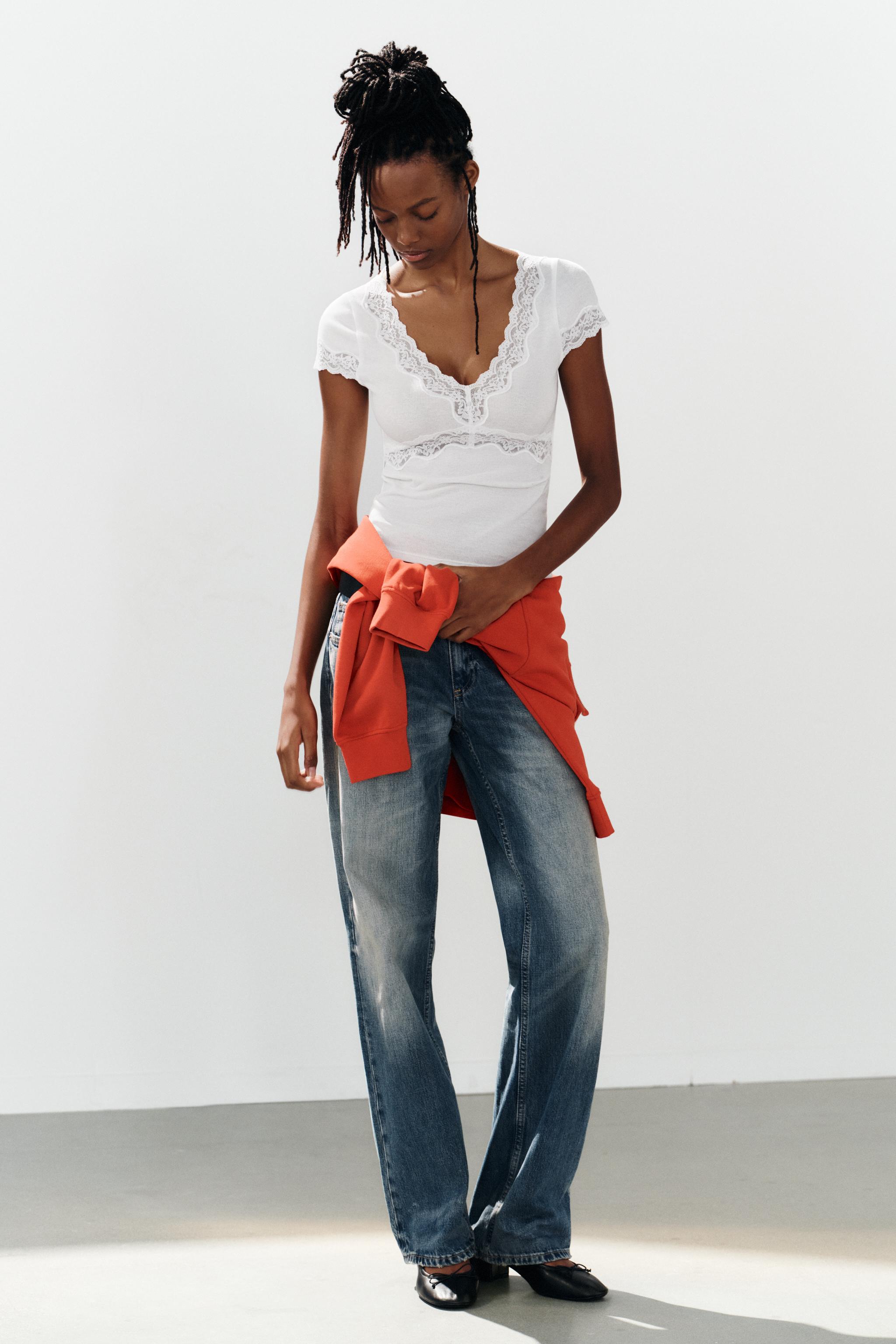 Zara DANTEL DETAYLI TOP