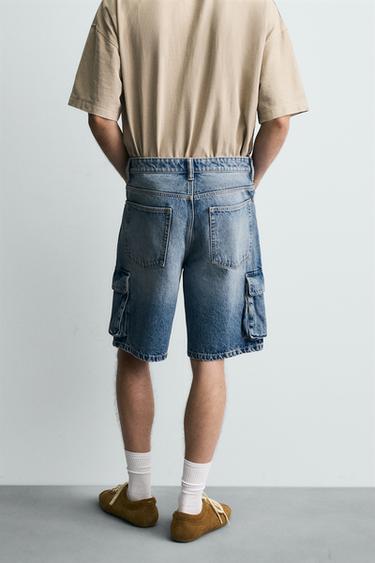 SHORT EN JEAN CARGO - Bleu moyen de Zara - Image 2