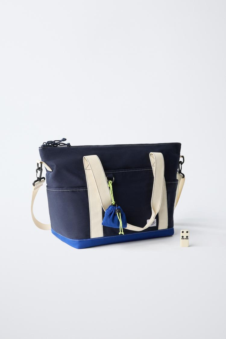 Bolsa tipo bowling de contraste 7