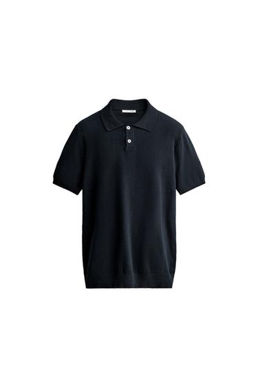 REGULAR FIT TEXTURED KNIT POLO SHIRT