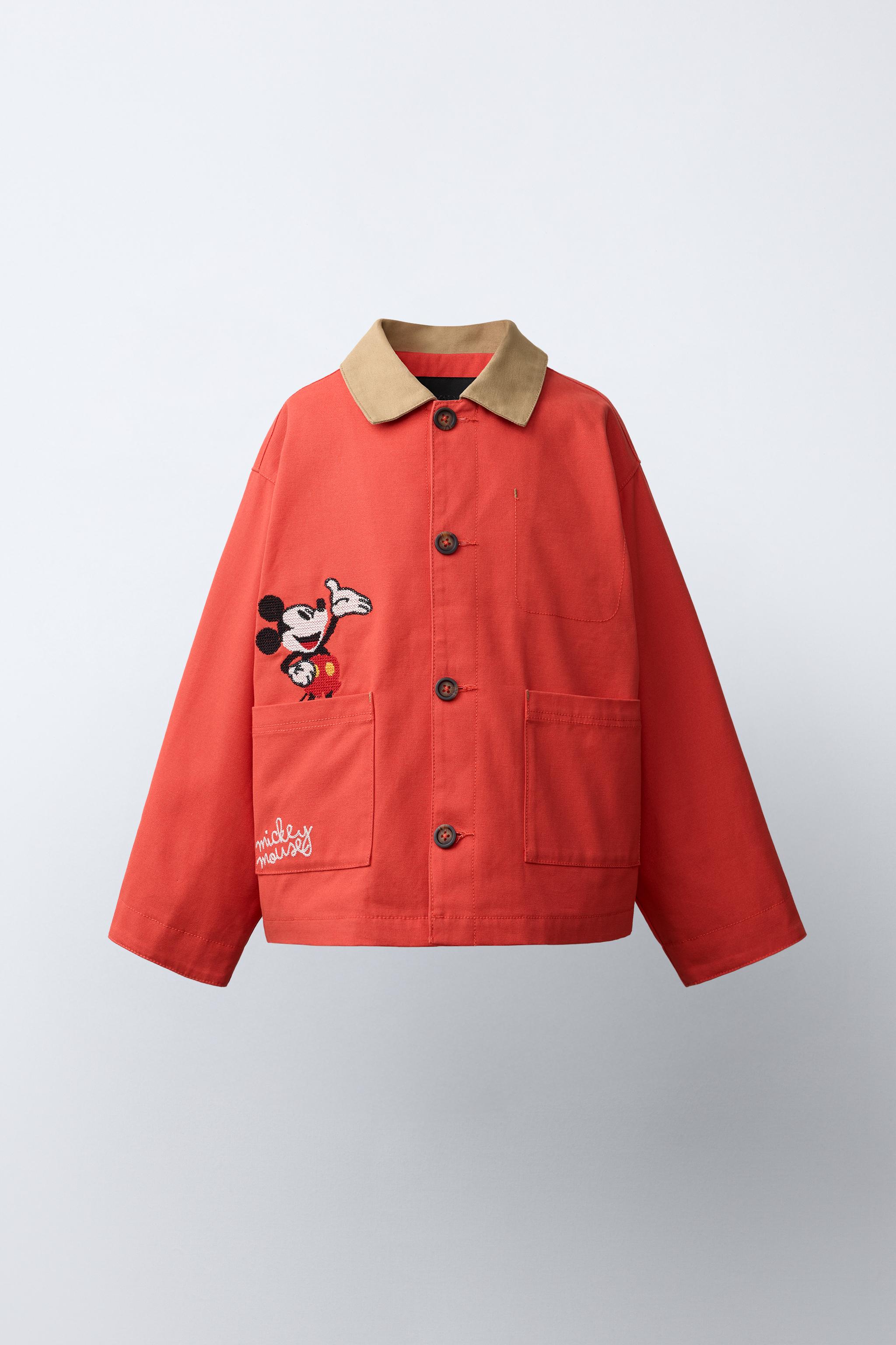 Детские куртки Zara EMBROIDERED MICKEY MOUSE © DISNEY CANVAS JACKET — фото 2