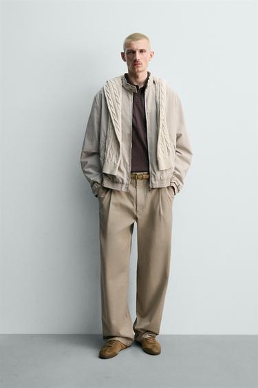 REGULAR FIT TECHNICAL JACKET - Sand by Zara