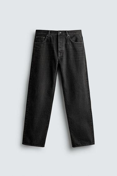 Zara 直筒版牛仔褲 - 黑色