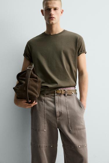 EMBROIDERED HEART T-SHIRT - Brown by Zara - Image 4