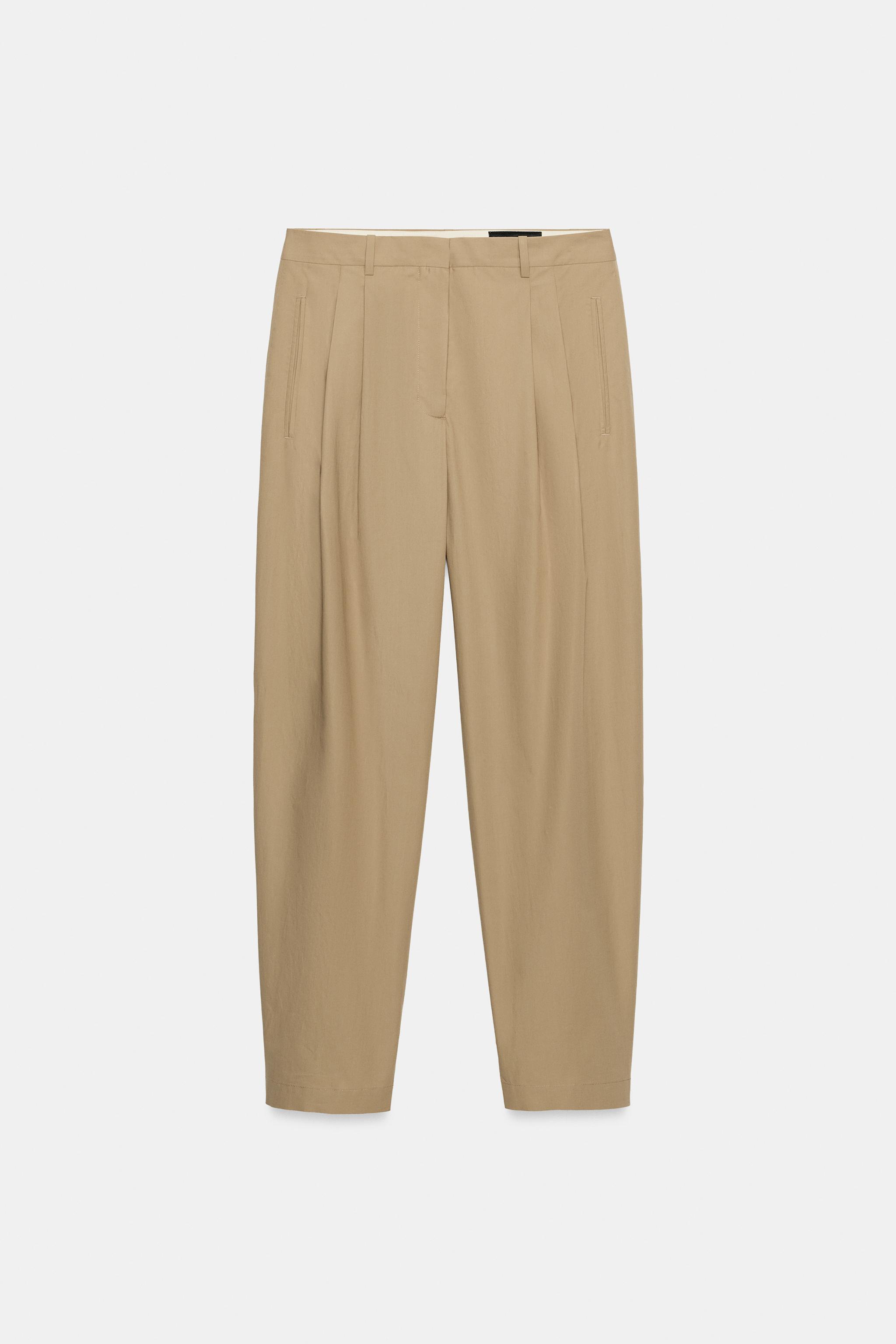 ZW COLLECTION LIMITED EDITION PLEATED PANTS - Sand | ZARA United
