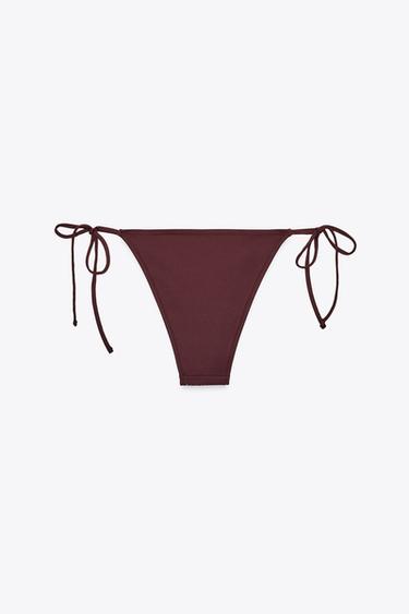RHINESTONE BIKINI BOTTOMS - Brown by Zara - Image 5