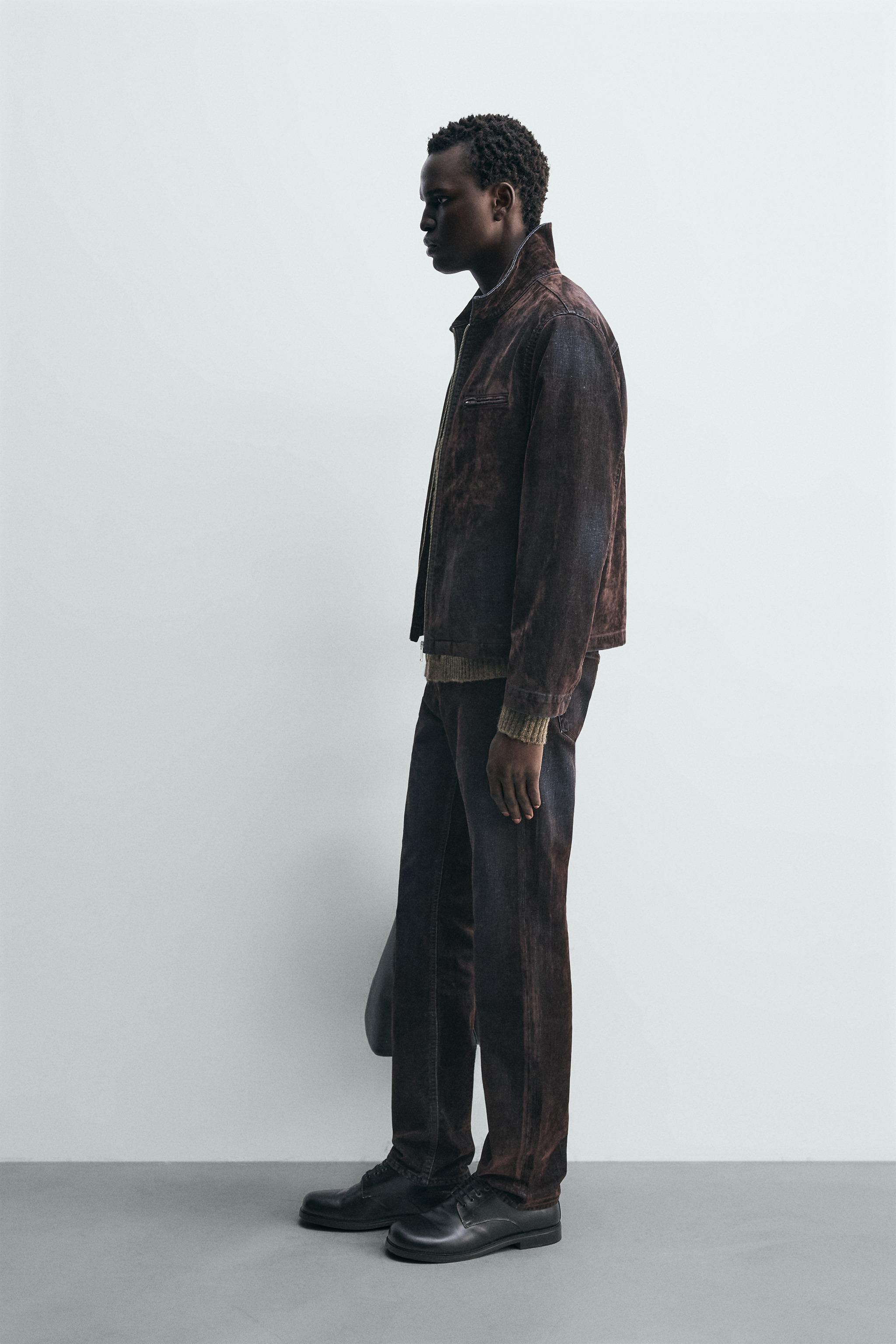 フロッキーベルベットジャケット - ブラウン | ZARA Japan / 日本