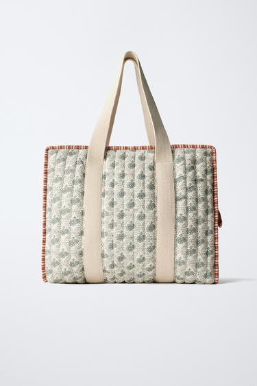 FLORAL CHANGING BAG - Ecru White by Zara - Image 4