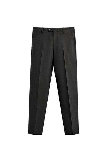 Zara PANTALONE REGULAR FIT OD 100% VUNE – Antracit siva
