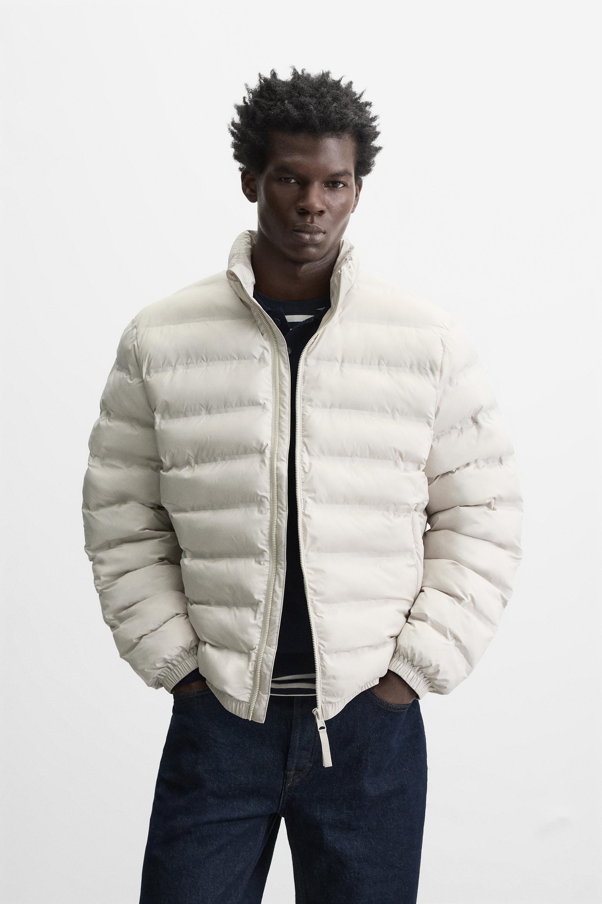 LIGHTWEIGHT WATER REPELLENT PUFFER JACKET - Stone | ZARA