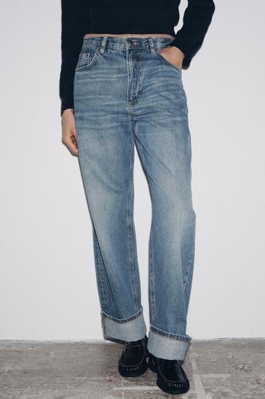 ZW COLLECTION BAGGY MID-WAIST JEANS - Blue by Zara