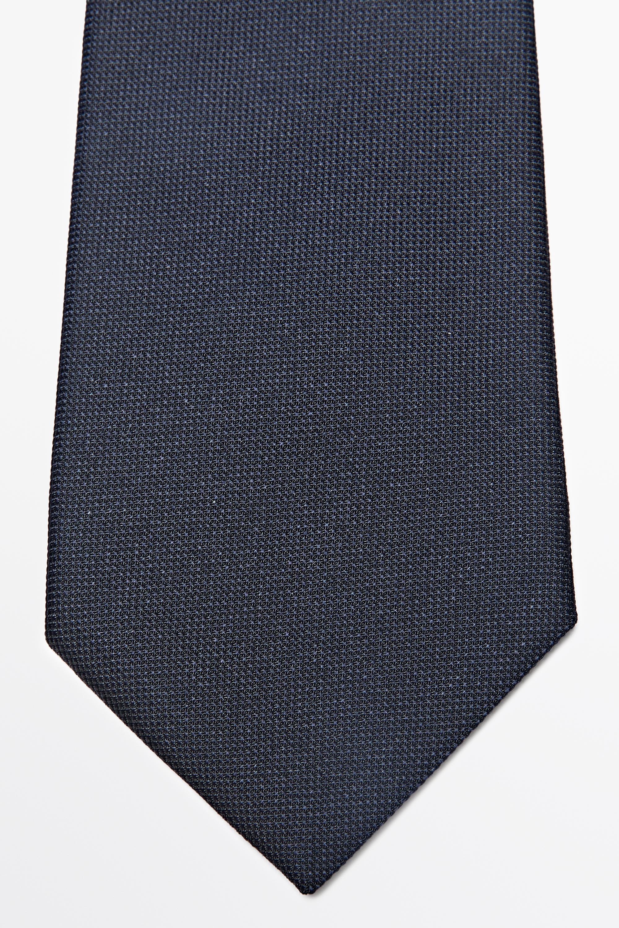 100% silk textured tie — Navy blue