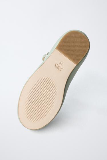 BALLERINES EN CUIR À BRIDE SALOMÉ ÉDITION LIMITÉE - Vert de Zara - Image 6