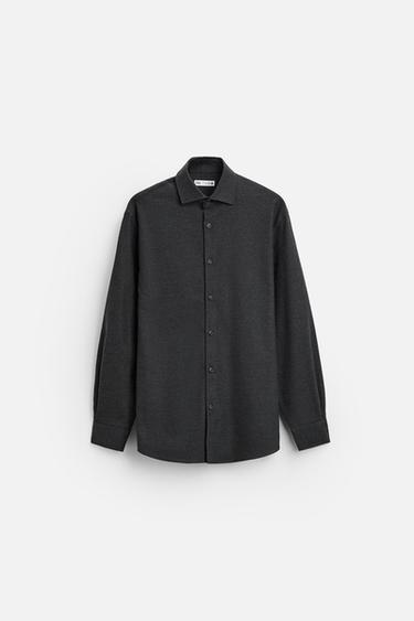 TEXTURED COTTON SHIRT - Grey by Zara