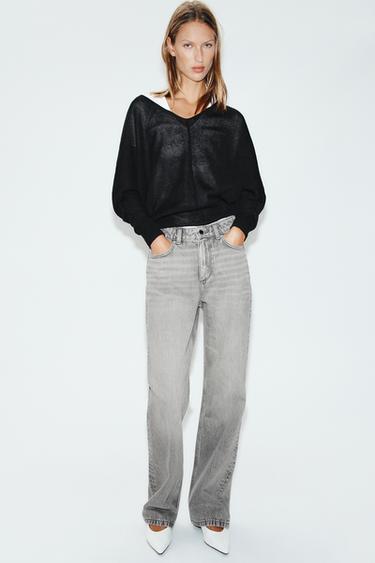 Z1975 HIGH-WAIST REGULAR LONG-LENGTH JEANS - Grey by Zara
