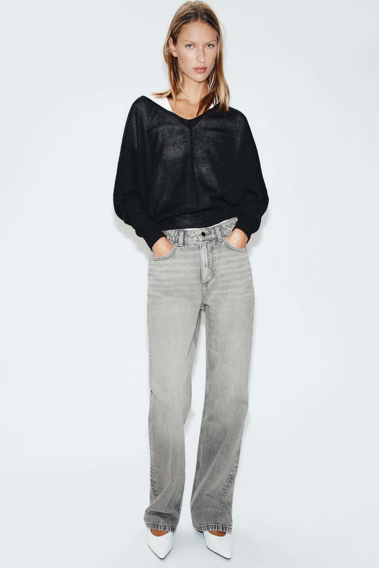 Z1975 HIGH RISE REGULAR LONG LENGTH JEANS — Gray