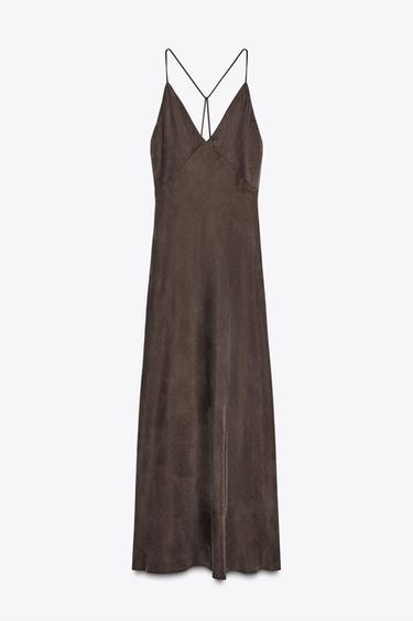 ZW COLLECTION CAMISOLE DRESS - Brown by Zara