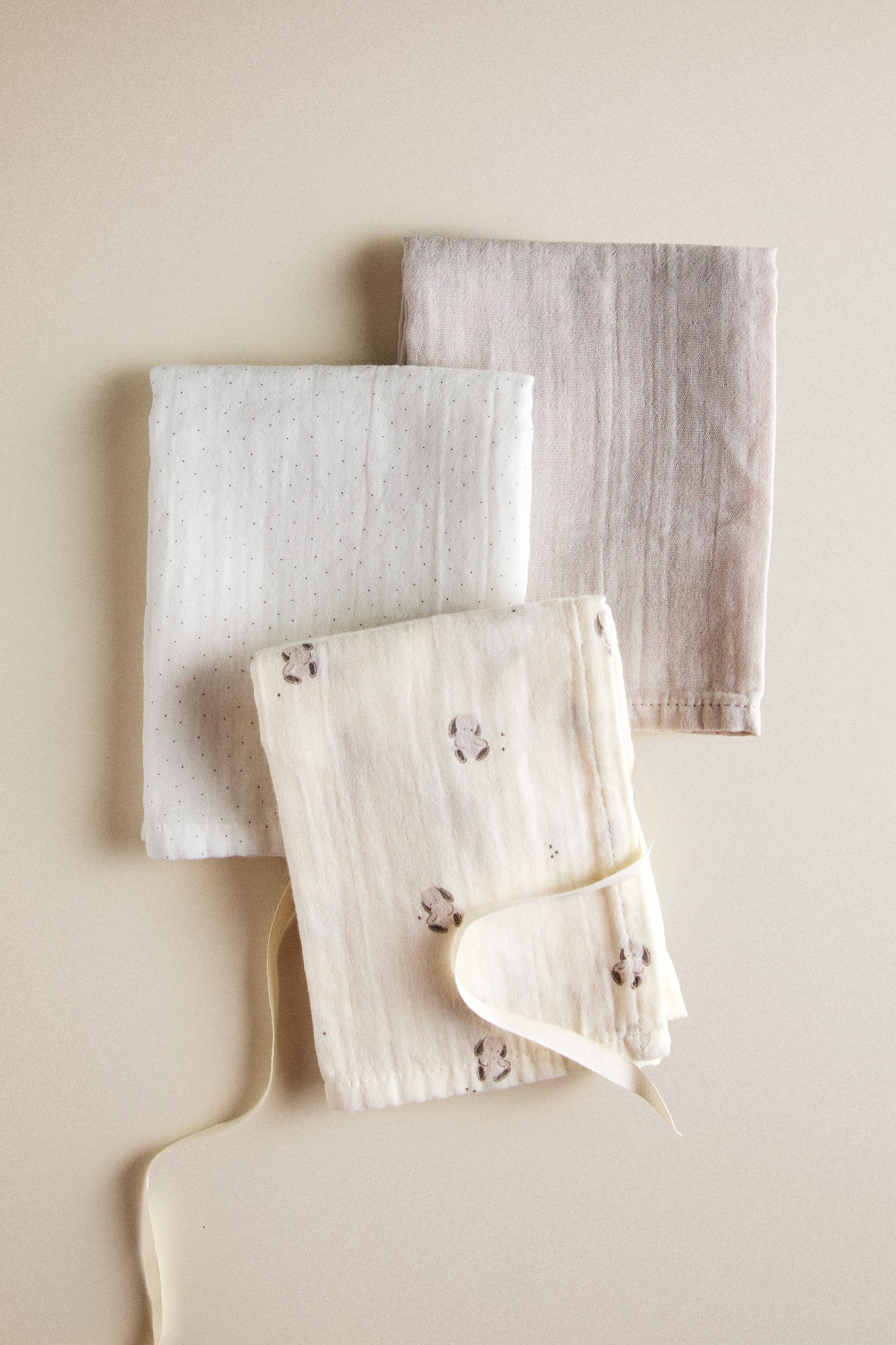 BABY BUNNY MUSLIN CLOTHS (PACK OF 3)