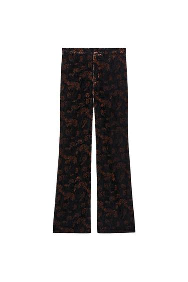 VELVET PRINTED TROUSERS