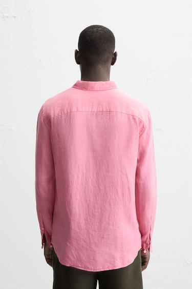 100% LINEN SHIRT - Strawberry by Zara - Image 2