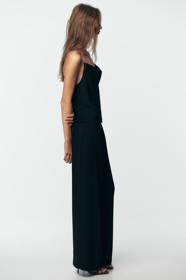 PANTALON LARGE CHAÎNE - Noir de Zara - Image 3