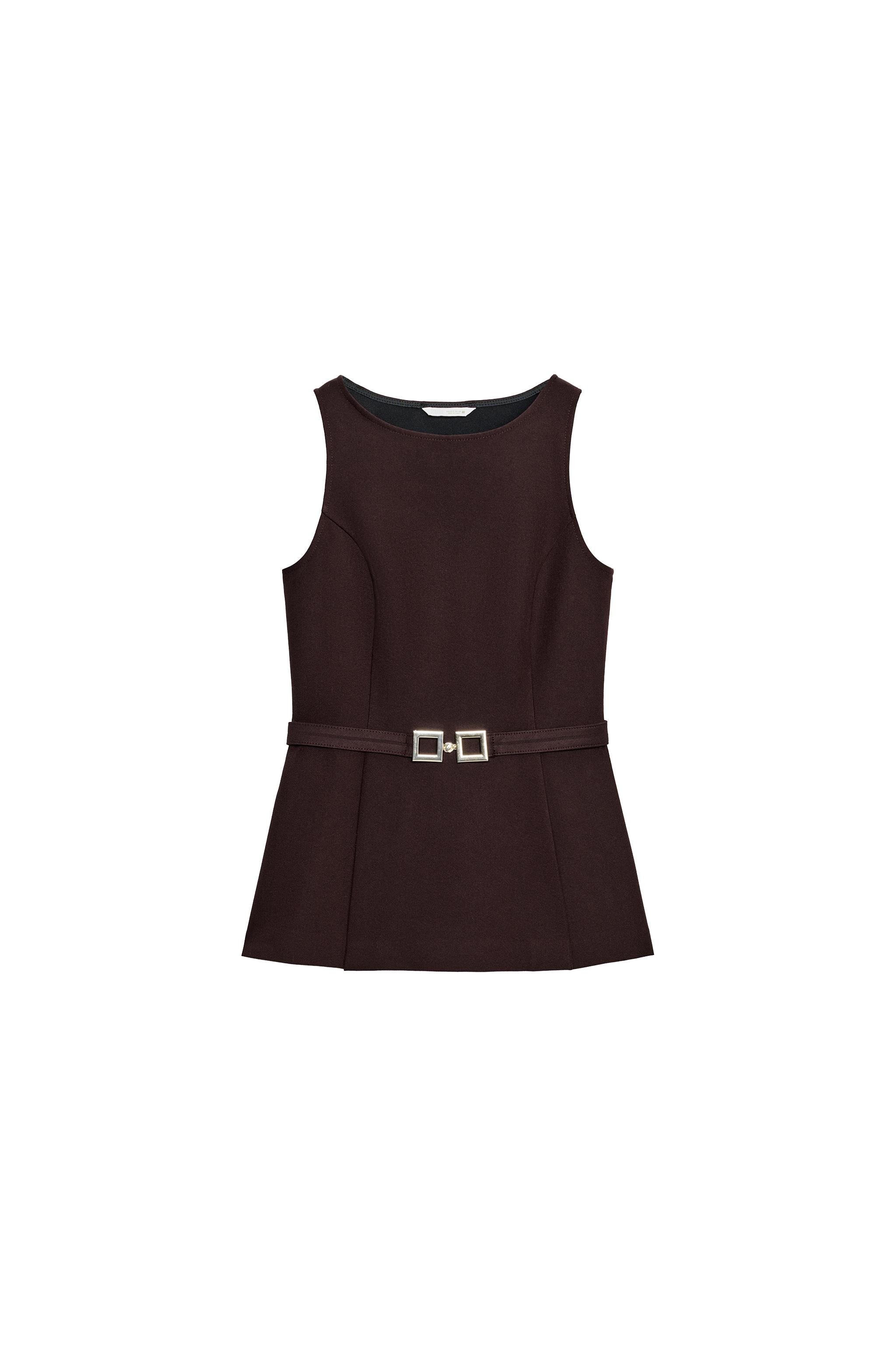 BELTED PEPLUM VEST