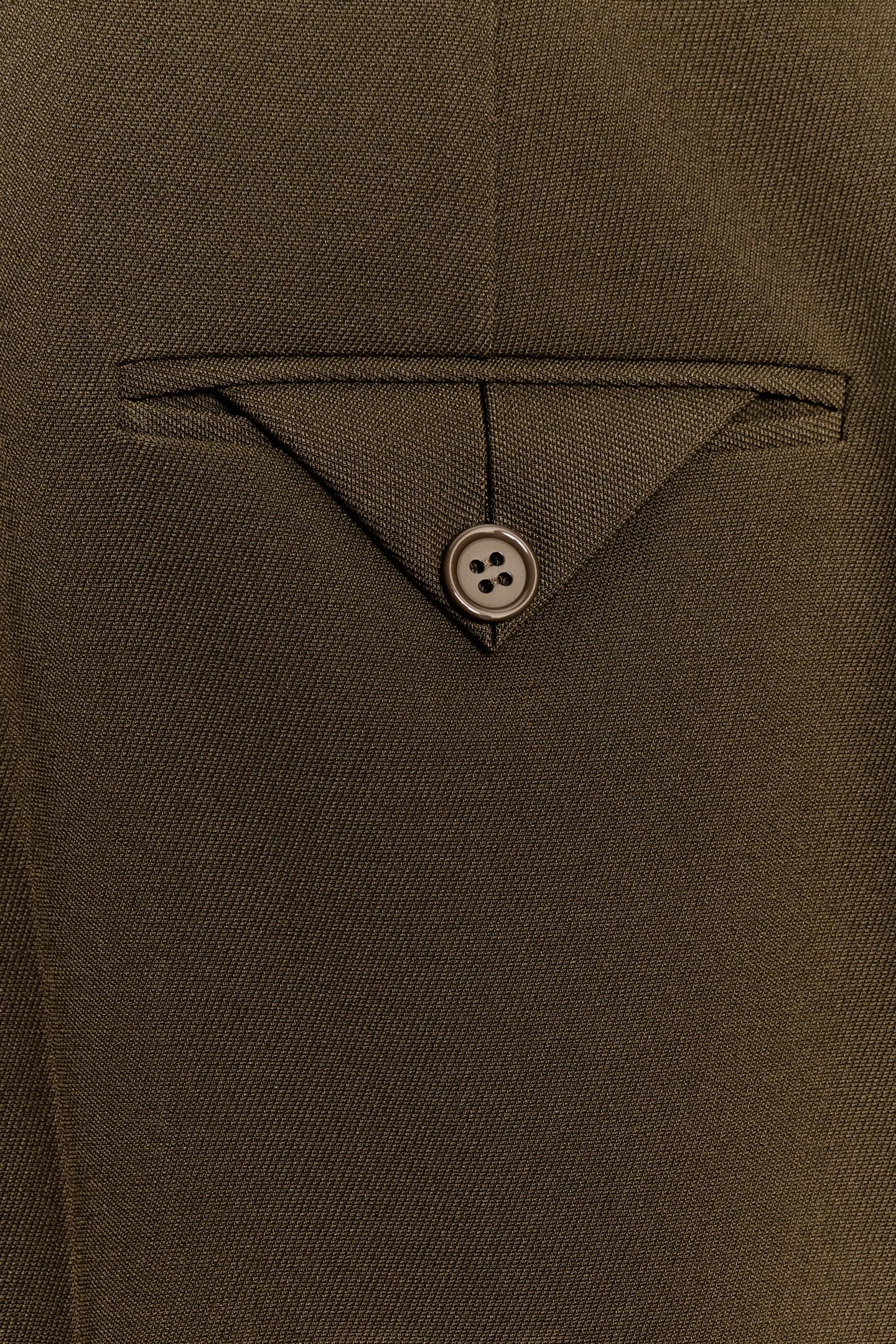 Женские шорты Zara ZW Collection Wool Blend Bermuda, цвет: Хаки — фото 6