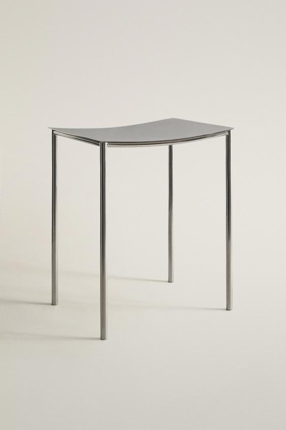 STAINLESS STEEL STOOL - Silver by Zara - Image 0