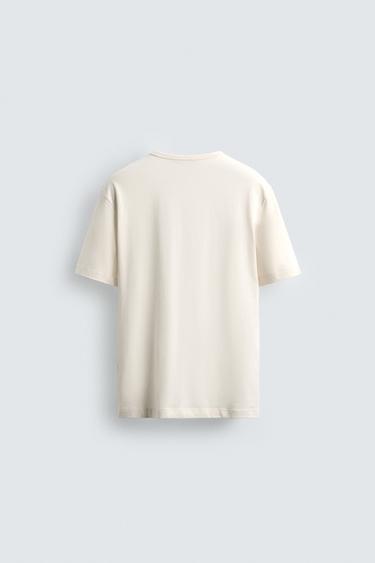 T-SHIRT À TEXTE IMPRIMÉ - Blanc cassé de Zara - Image 7