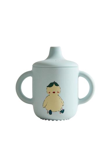 CHILDREN'S CHICK SILICONE LEARNING TUMBLER - أزرق الخاص بـ Zara