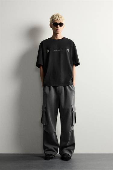 CAMISETA ESTAMPADOS COMBINADOS - Negro de Zara - Imagen 0